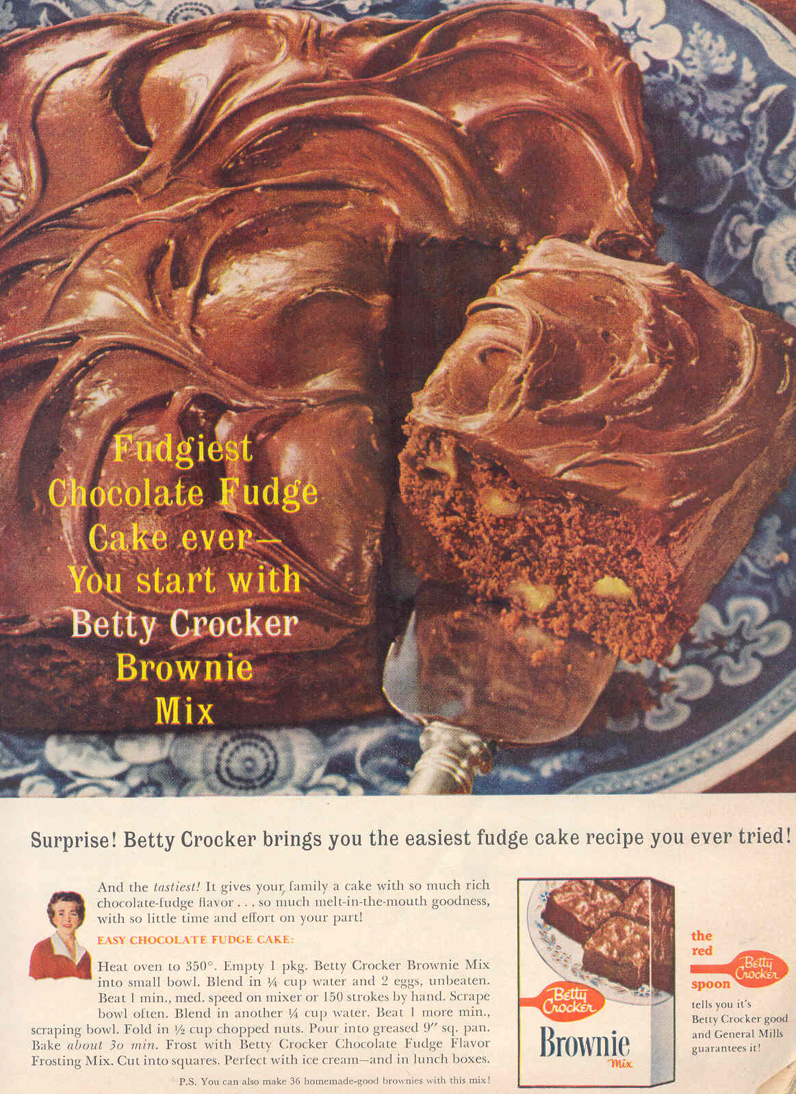 gold country girls Then And Now 64 Betty Crocker Brownies