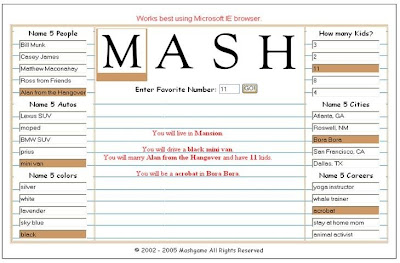 Mostly Dazed & Often Confused: MASH