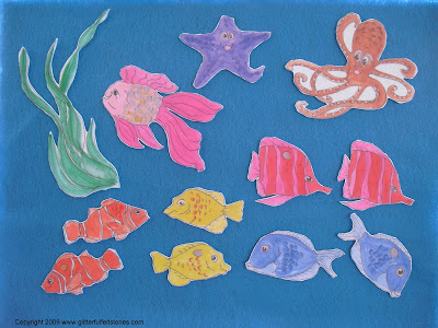  Rainbow Fish on Glitterful Felt Stories  New  The Rainbow Fish Flannel Board Story