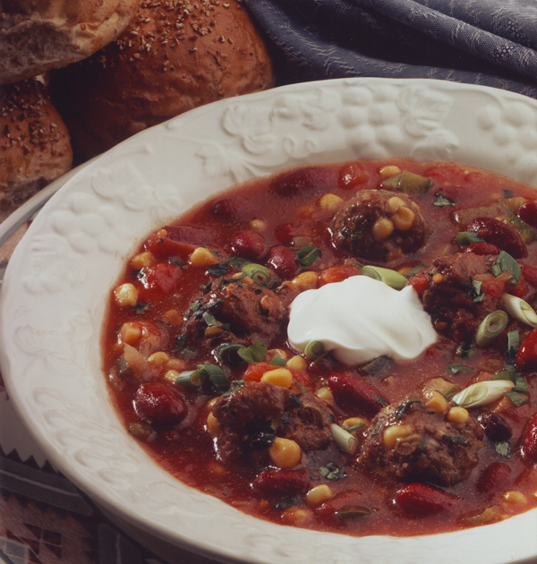 Let the Feasty Begin Spicy Meatball Soup (Pillsbury BakeOff 1994)