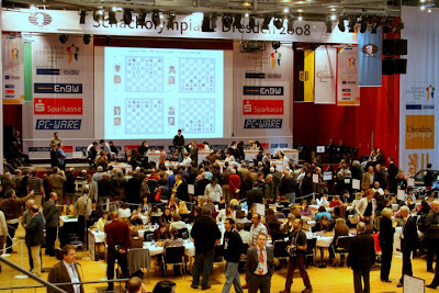 Vue générale sur les olympiades d'échecs à Dresde 