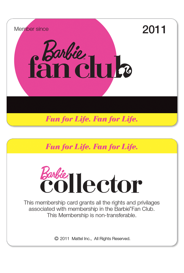 Fan membership barbie club Barbie