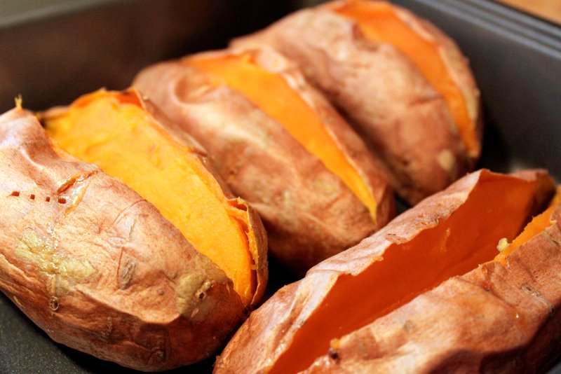 Brown Sugar Baked Sweet Potatoes - The Cottage Mama
