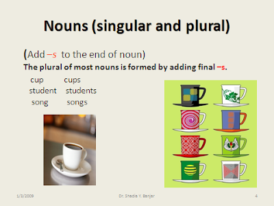 Shadia's Page: REGULAR AND IRREGULAR PLURAL NOUNS