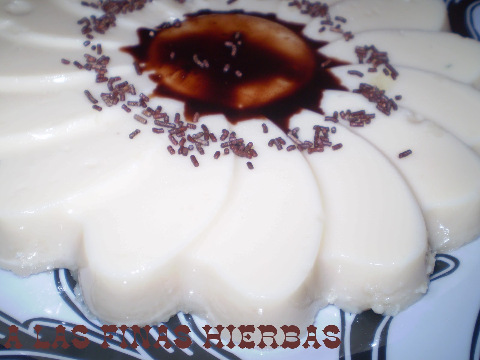 A las finas hierbas Gelatina de almendra