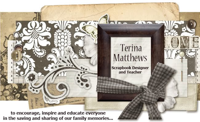 Terina Matthews Scrapbook Designer and Teacher