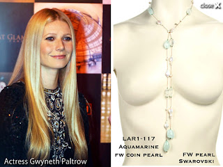 picture of Gwyneth Paltrow wearing Margo Morrison New York jewelry