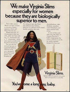 picture of virgina slims cigarette ad saying you've come a long way baby