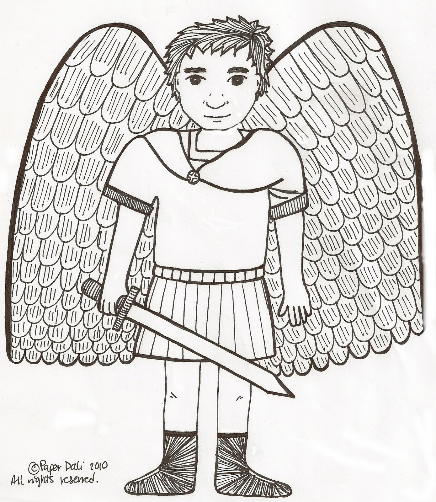 How to draw st michael the archangel
