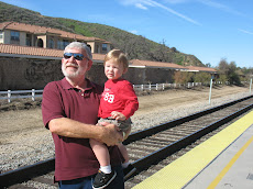 Granpa & Braden at the S.V. trrain station