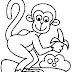 Desenho de macaco, desenho infantil para colorir