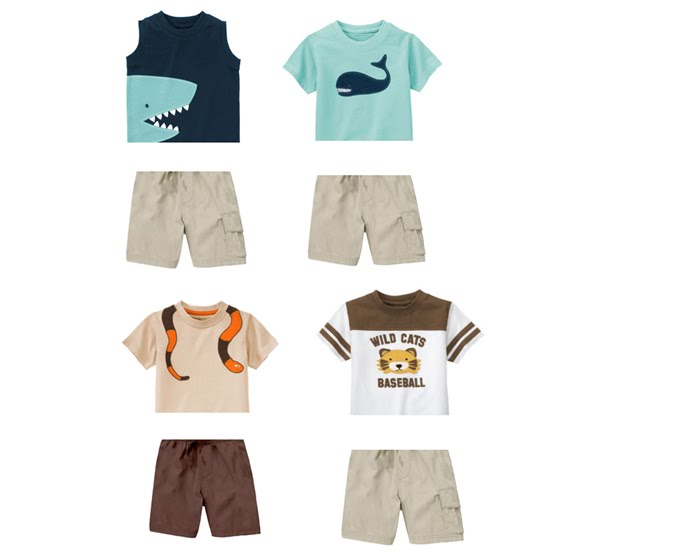Wholesale branded baby clothes Gymboree wild safari boy set lot 2