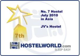 Award by hostelworld, The World’s No.1 Hostel Booking Website
