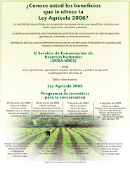 ¿Conoce Usted Los Beneficios que le Ofrece la Ley Agrícola 2008?