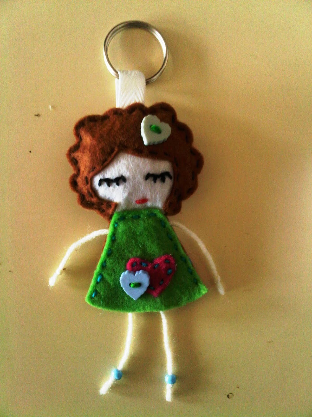 Life is like a rainbow Felt Craft Doll Keychain