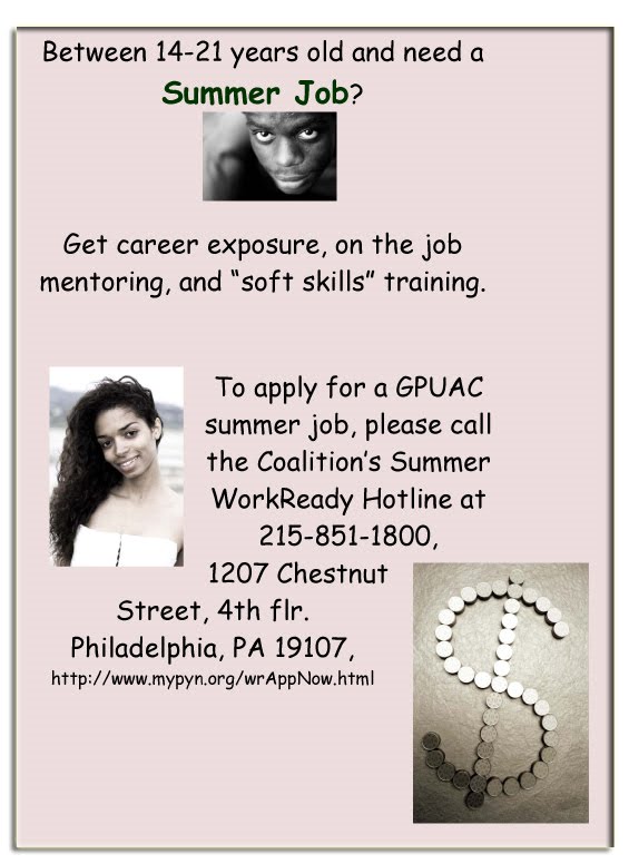 Philadelphia summer jobs for teen