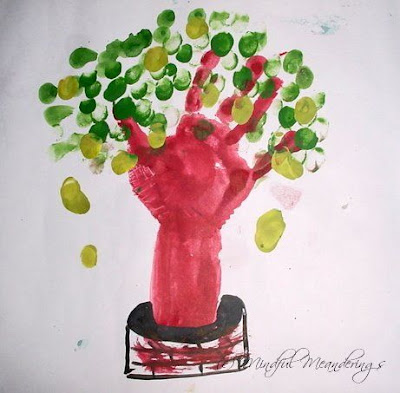 Finger painting mango tree