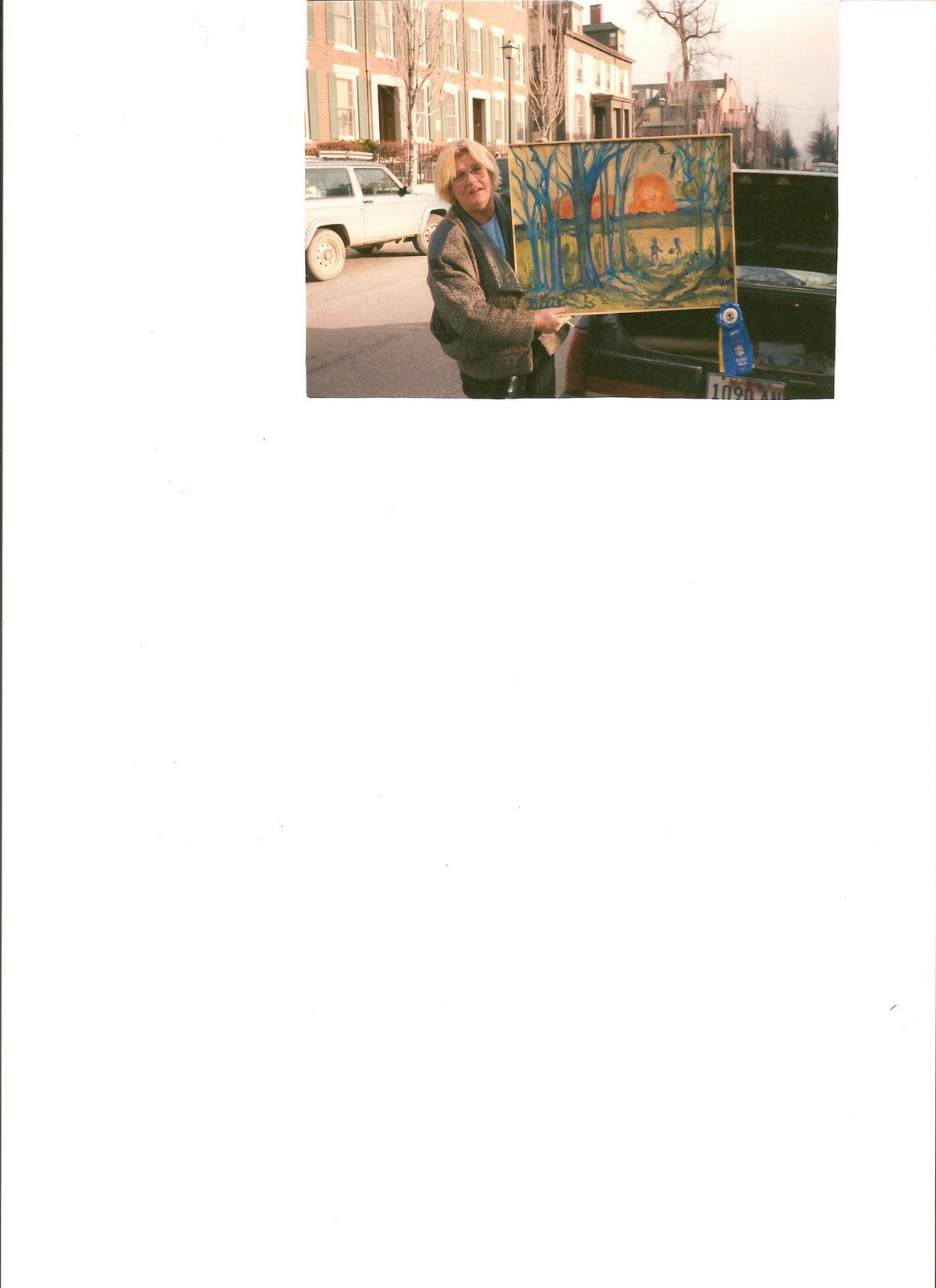 Dixie and her award winning sun painting