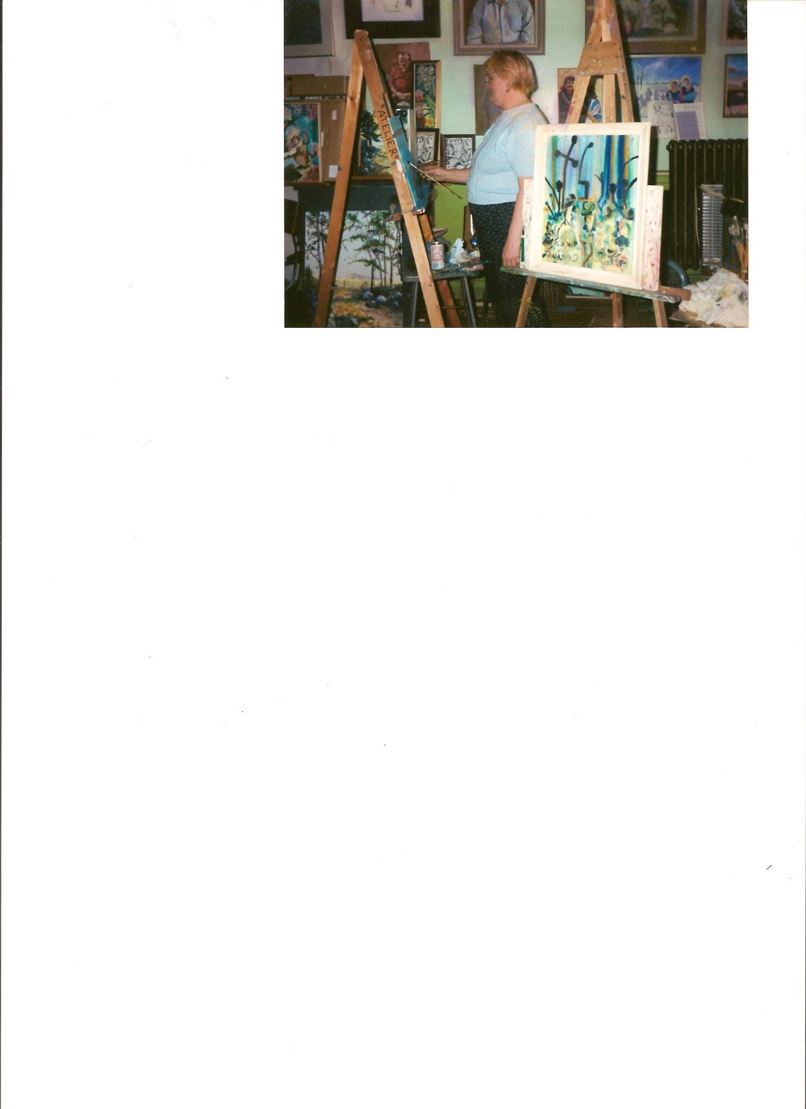 Dixie working at Waterman studio