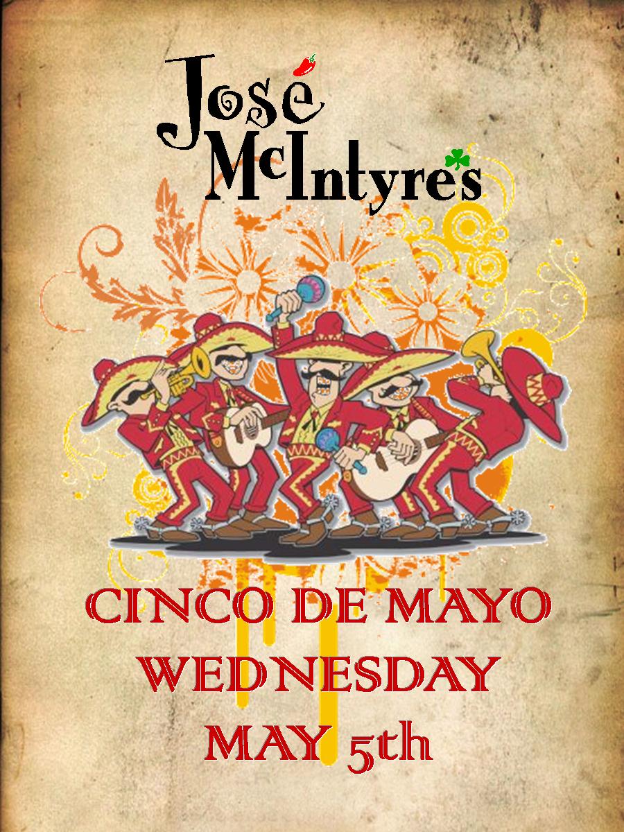 Jose McIntyre's Pub Celebrates Cinco de Mayo on Wednesday, May 5 in Boston