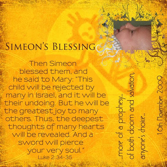 Petra's Faithbook Simeon's Blessing