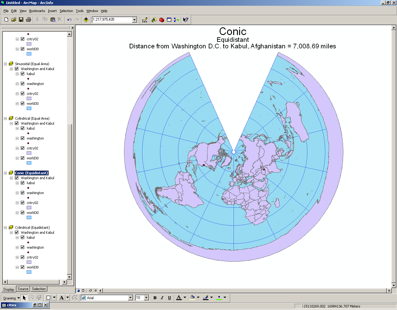 adventures in geography 7 lab!: Lab 5: Map Projections with ArcGis