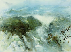 sea abstract ocean painting waves watercolor studies paintings pennsylvania percussion wave watercolors artist young linda majestic wet