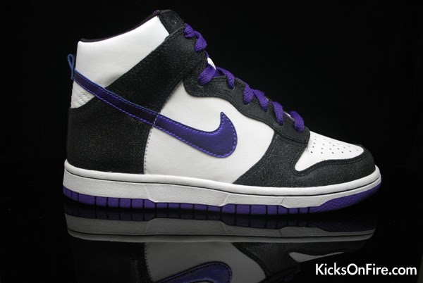 SLAB UP.com: Nike Dunk High GS - Black / White - Purple
