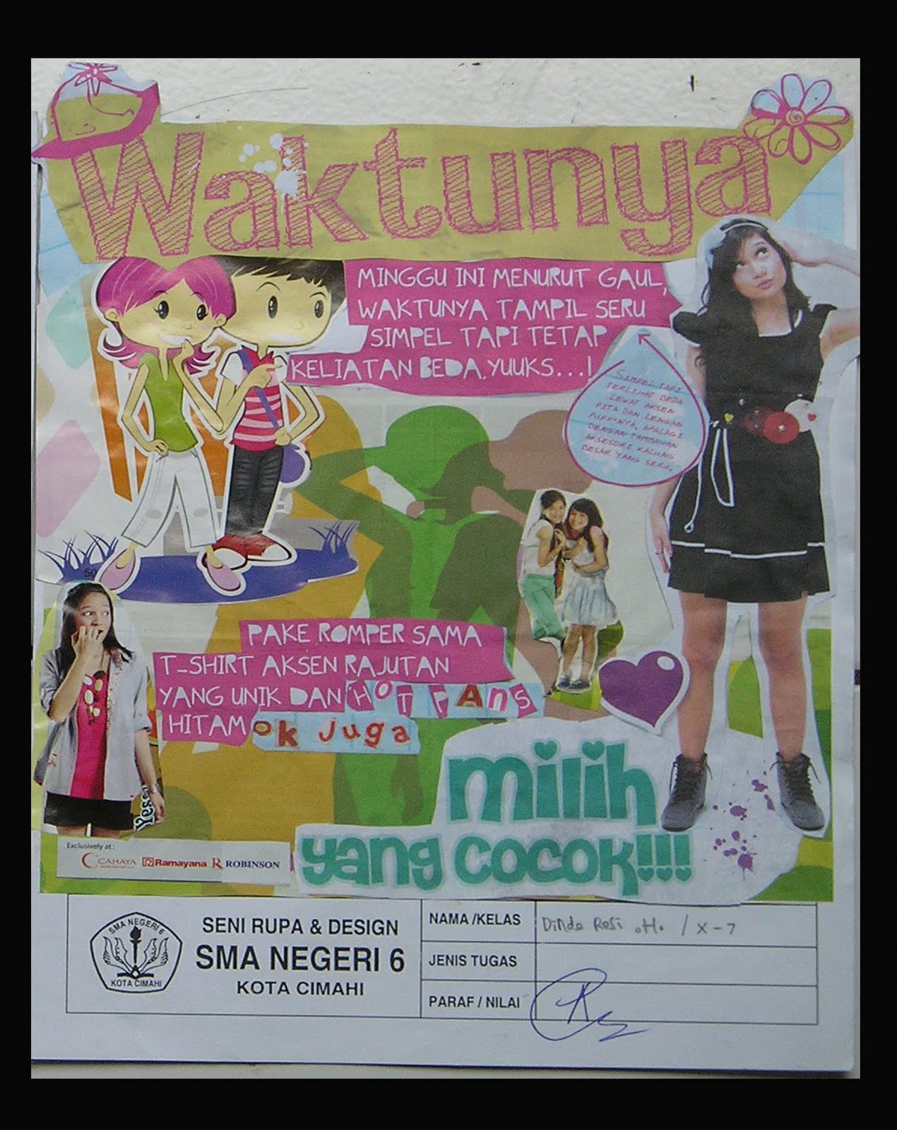 berbagi bersama doddi Menggambar Reklame teknik Montase