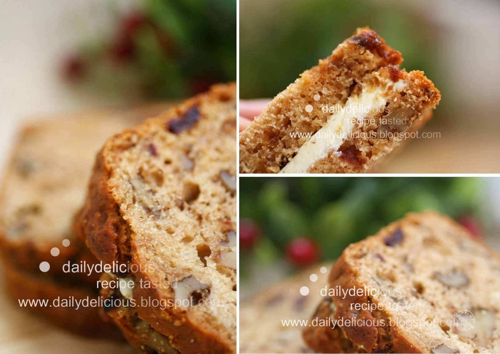 dailydelicious thai Date Nut Bread with Cream Cheese The best and