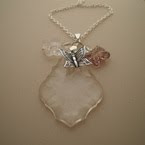 Crystal and Butterfly Pendant from Vintage Dreams