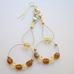 Coffee Sparkles Earrings by Crystals Creations