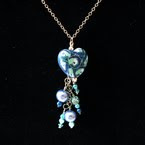 Beautiful Blue Hearts Necklace