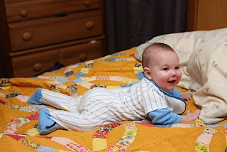 Mason on the bed