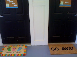 Welcome and Go Away mats