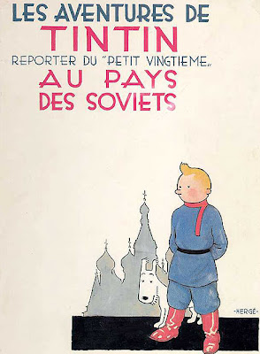 Portada de Las aventuras de Tintín en el país de los soviets