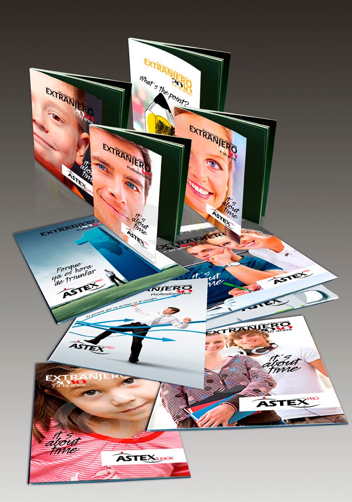 Catálogos de las diferentes campañas para Astex división Jóvenes y Ejecutivos 2004/2010