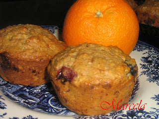 Raspberry oatmeal muffins
