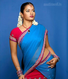 Tolly Babe Suja South Actress Hot and  Spicy Saree Stills 