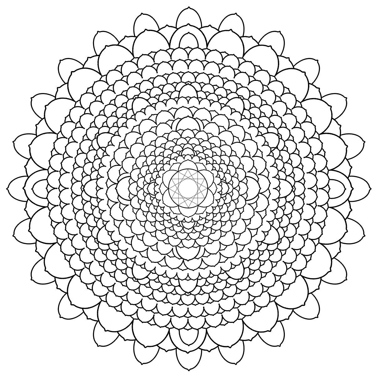 mandala difficult coloring pages - photo #32