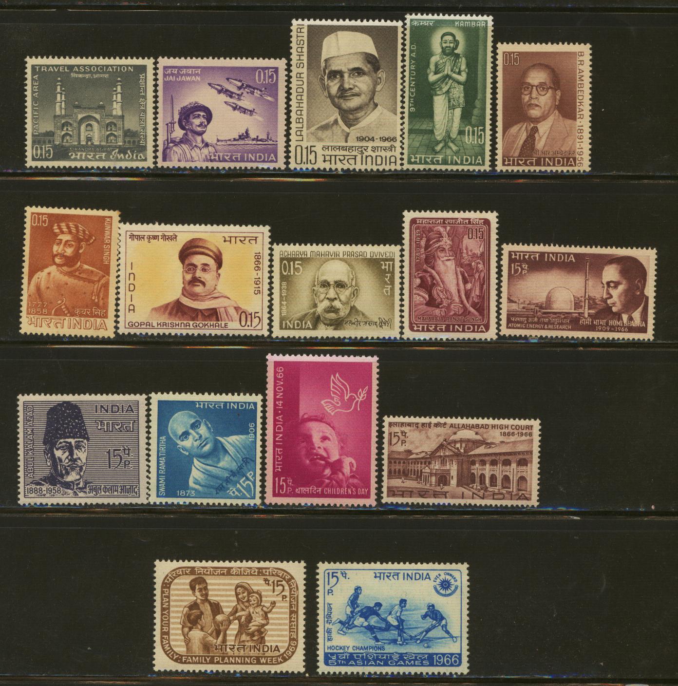 Heritage of Indian stamps site List of India stamps issue in 1966