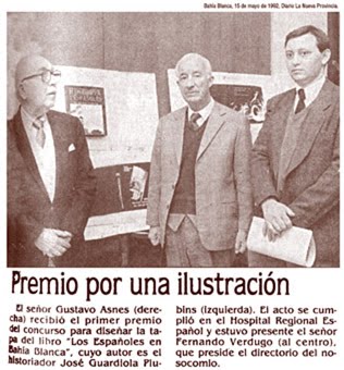 PRESENTACION DEL DISEÑO DE LA PORTADA DEL LIBRO "LA HISTORIA DE LOS ESPAÑOLES EN BAHIA BLANCA".