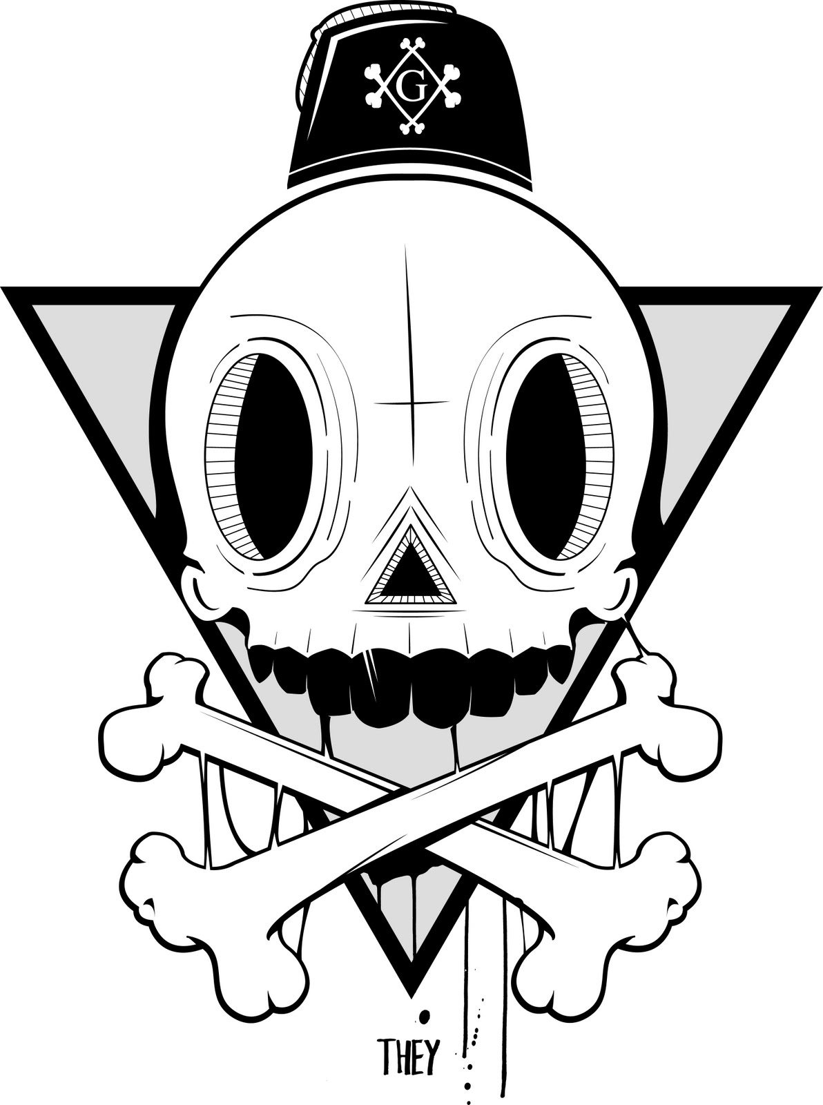 skull and bones coloring pages - photo #22
