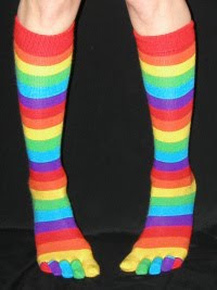 RainbowDepot.com: Rainbow Knee High Toe Socks