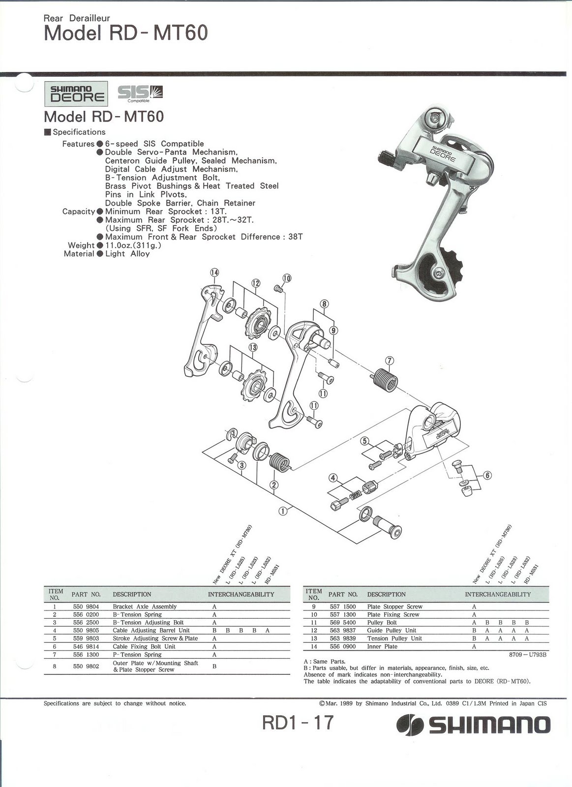 80's Vintage Parts and Restorations Exploded Shimano parts diagrams