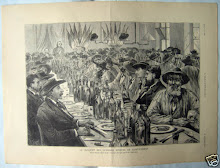 Gravure - L'Illustration 1882 LE BANQUET DES OUVRIERS MINEURS DE SAINT-ETIENNE