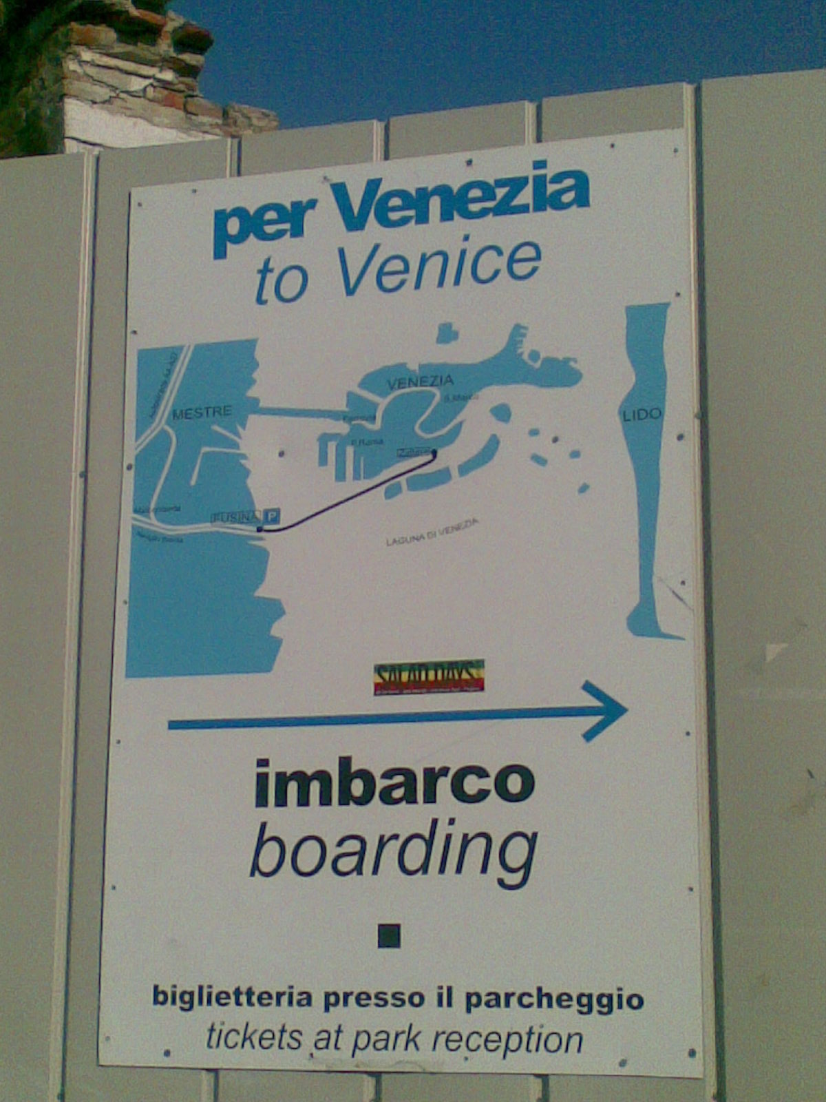 boarding to venice