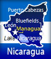 Simple map of Nicaragua