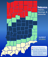 Indiana watches, warnings, and advisories