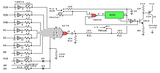 electronic hobby circuits: digital clock circuit diagram